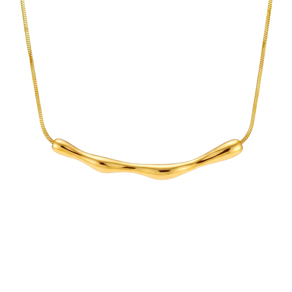 Golden Wave Necklace - Ruposhree