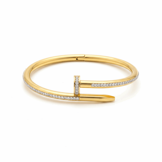 Golden Luxe Nail Bracelet - Elegant Statement