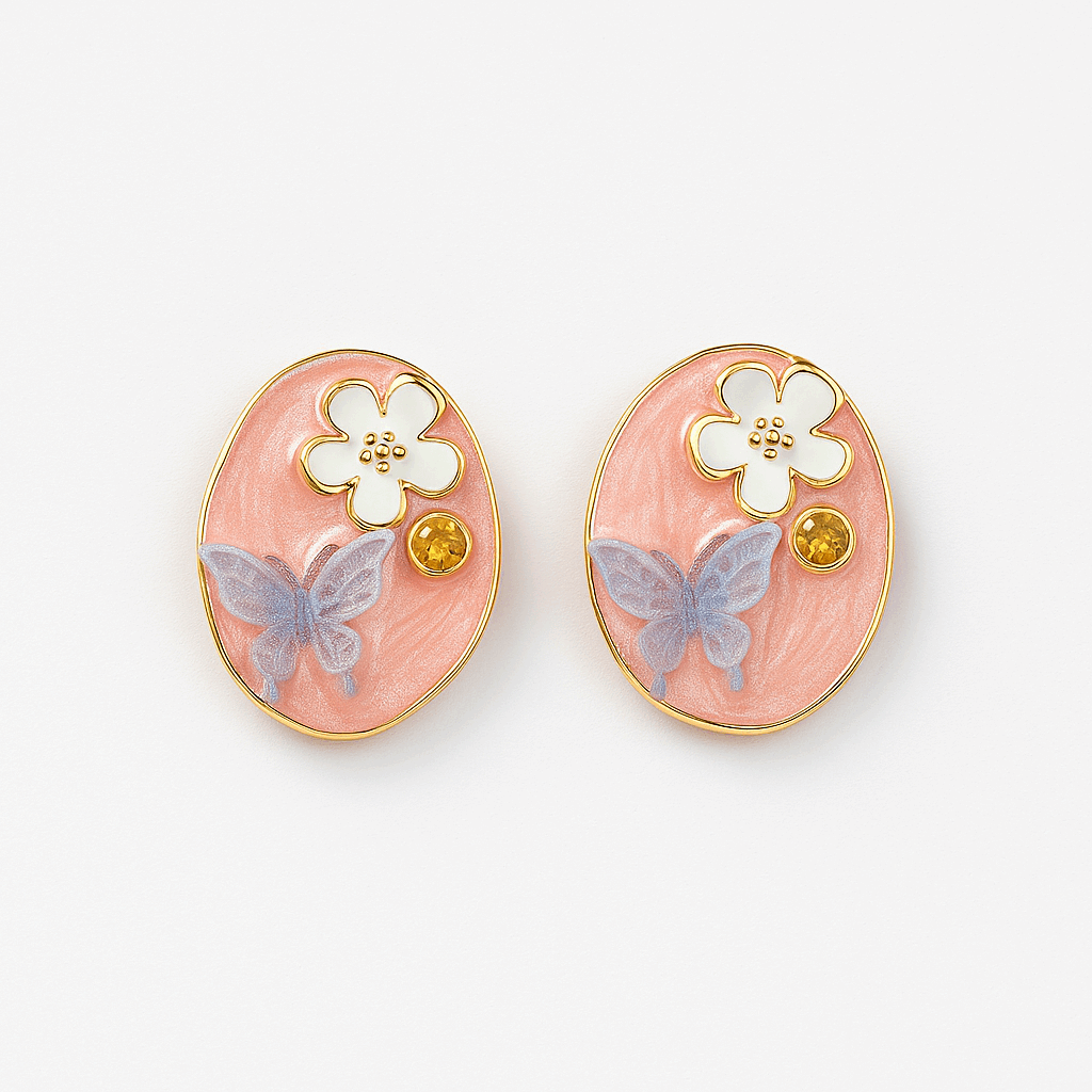 Blossom Breeze 🌸 Butterfly Stud Earrings 🦋