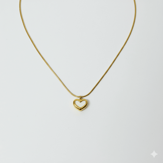 Golden Heart Pendant Necklace