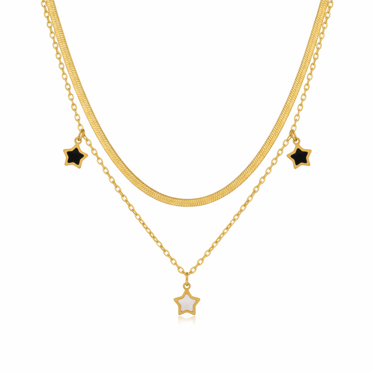 Starlit Dual-Layer Necklace - Ruposhree