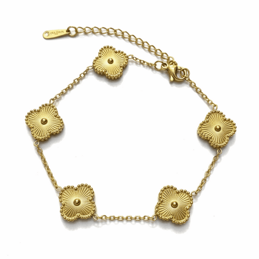 Golden Floral Link Bracelet ✨