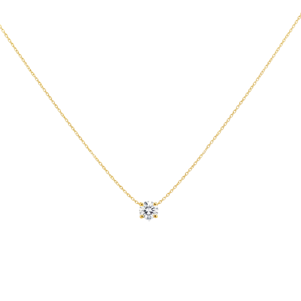 Solitaire Diamond Pendant Neckchain - Ruposhree