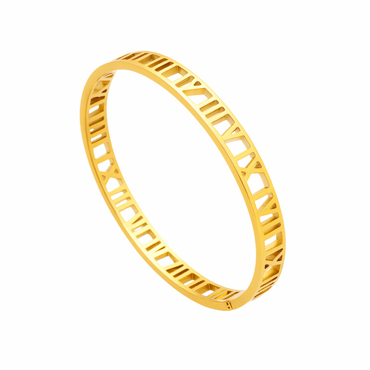 Roman Radiance Gold Bangle - Ruposhree