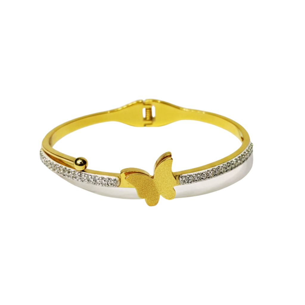Flutter Grace Gold-Plated Butterfly Bracelet - Ruposhree