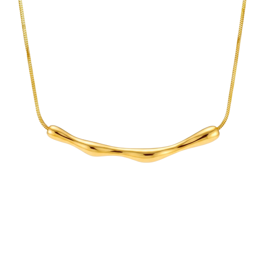 Golden Wave Necklace - Ruposhree