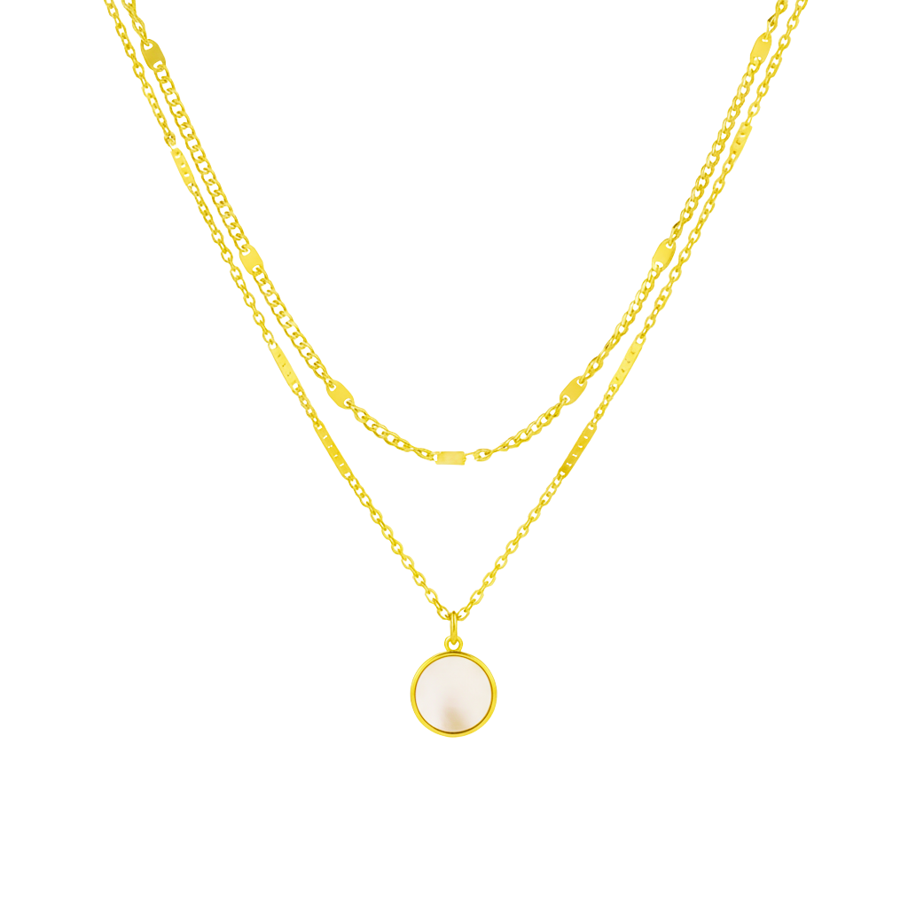 Moonlit Grace Layered Necklace - Ruposhree