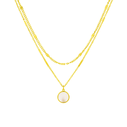 Moonlit Grace Layered Necklace - Ruposhree