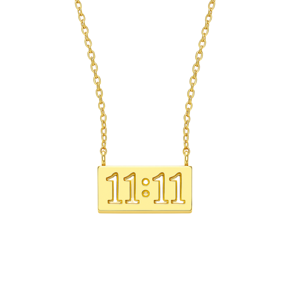 11:11 Gold Bar Necklace - Ruposhree