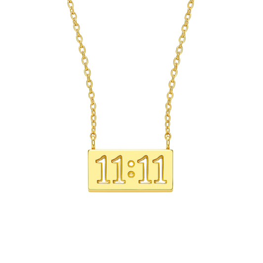 11:11 Gold Bar Necklace - Ruposhree