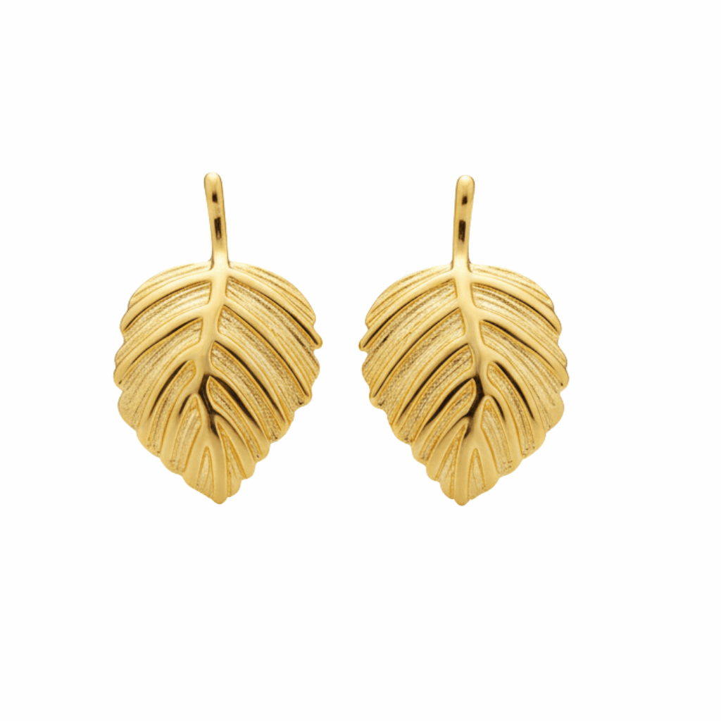 Golden Leaf Earrings - Ruposhree