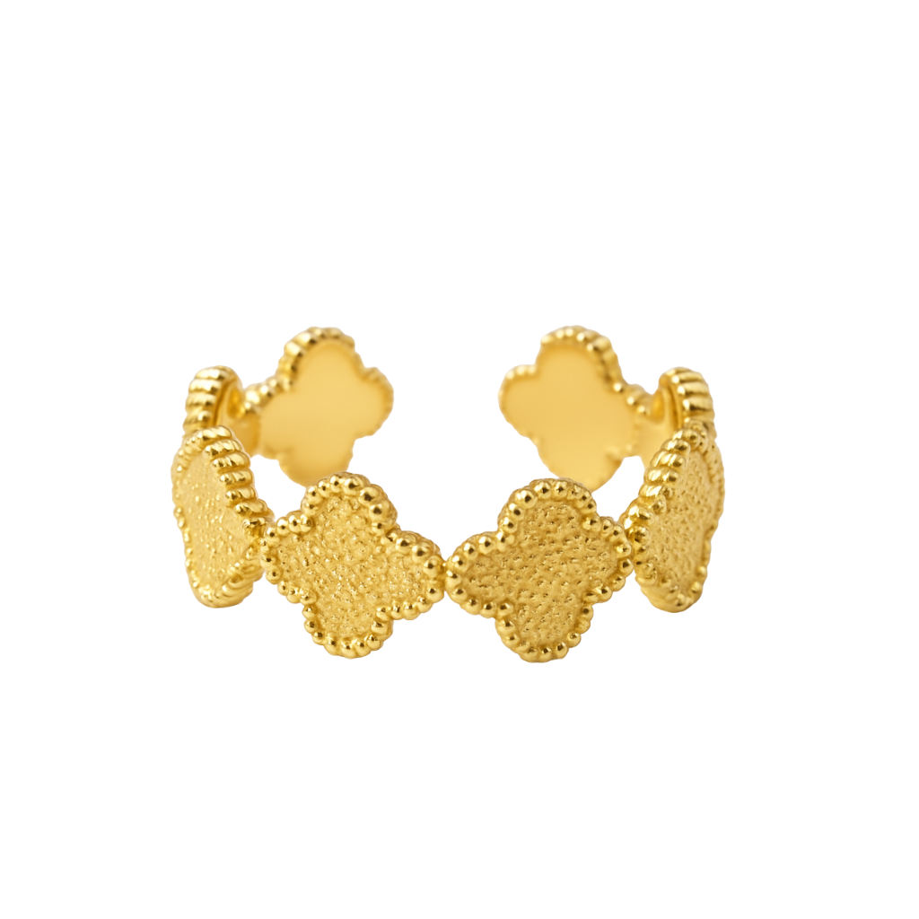 Golden Bloom Adjustable Ring