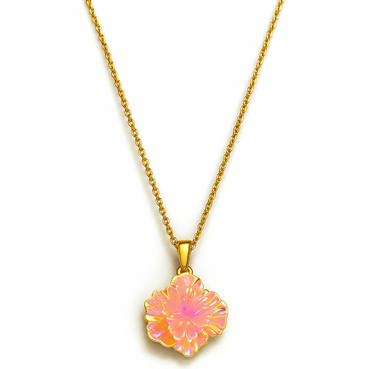 Iridescent Blossom Pendant Necklace ✨🌺