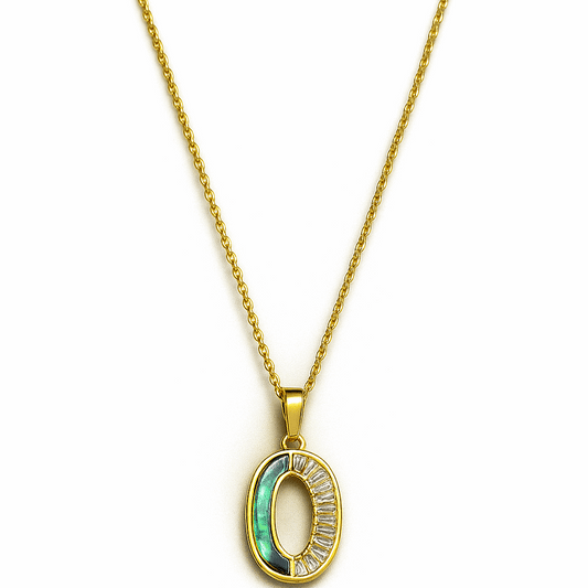 Iridescent Oval Pendant Necklace for Daily Wear 🌈✨