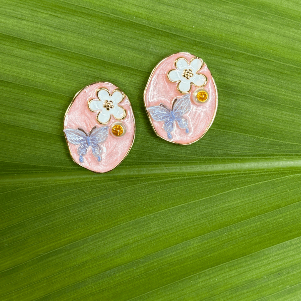 Blossom Breeze 🌸 Butterfly Stud Earrings 🦋 - Ruposhree