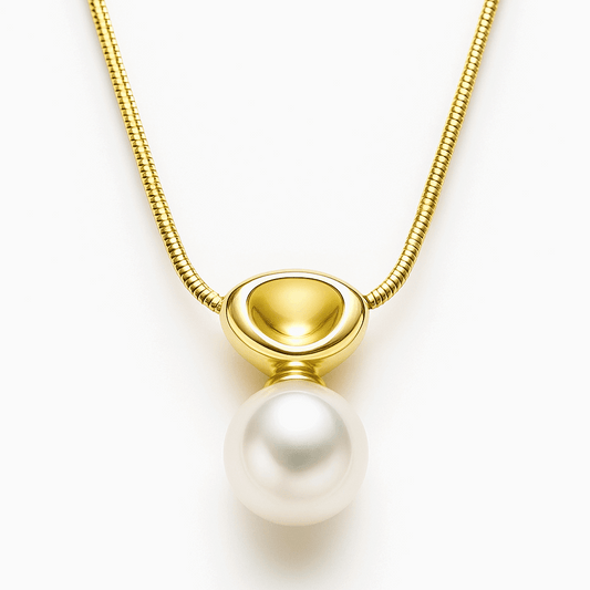 Classic Gold Pearl Drop Necklace🧡 - Ruposhree