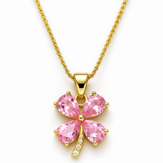 Pink Crystal Butterfly Necklace 🦋 - Ruposhree