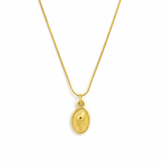 Golden Shankh Pendant Necklace 🌟 - Ruposhree