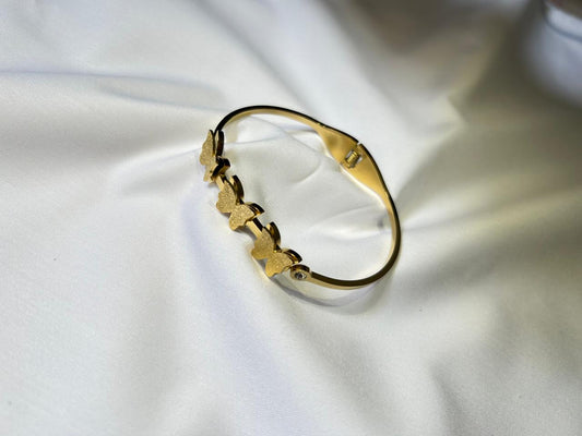 Golden Papillon Bangle - 18K Gold Plated